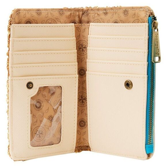 Pocahontas Sequin Bifold Flap Wallet Disney Princess Loungefly NWT IN HAND - Picture 6 of 6